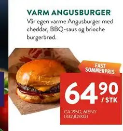 Jacobs VARM ANGUSBURGER tilbud