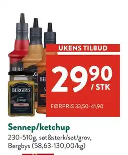 Jacobs Sennep/ketchup tilbud