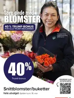 Spar Snittblomster/buketter tilbud
