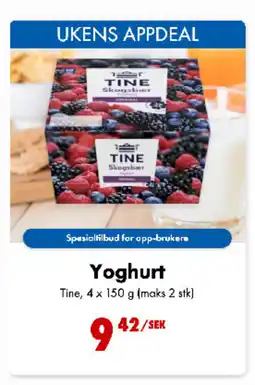 Nordby Supermarket TINE Yoghurt tilbud