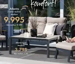Fagmøbler Atlanta 2-seter recliner tilbud