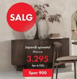 Fagmøbler Japandi spisestol tilbud