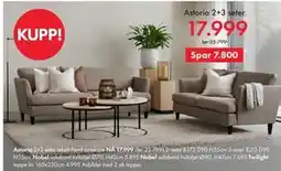 Fagmøbler Astoria 2+3 seter tilbud