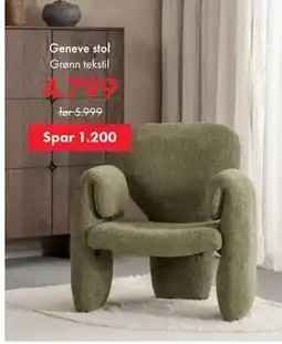 Fagmøbler Geneve stol tilbud