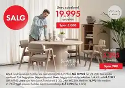 Fagmøbler Linea spisebord tilbud