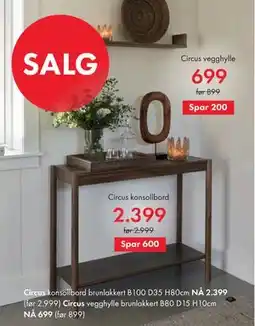 Fagmøbler Circus konsollbord tilbud