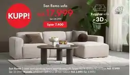 Fagmøbler San Remo sofa tilbud