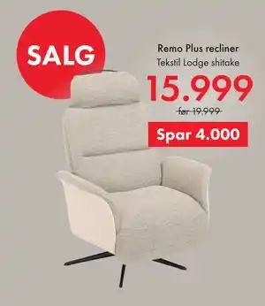 Fagmøbler Remo Plus recliner tilbud