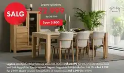 Fagmøbler Lugano spisebord tilbud