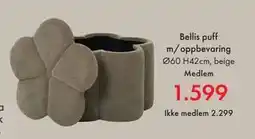 Fagmøbler Bellis puff m/oppbevaring tilbud