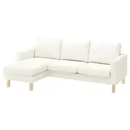 IKEA SaltsjÖbaden 3-seters sofa med sjeselong, Blekinge hvit tilbud