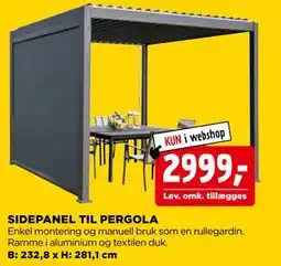 jem & fix SIDEPANEL TIL PERGOLA tilbud