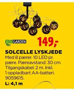 jem & fix SOLCELLE LYSKJEDE tilbud