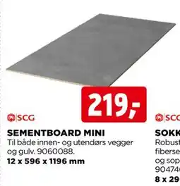jem & fix SEMENTBOARD MINI tilbud