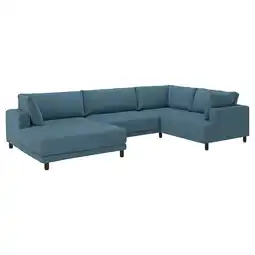 IKEA UppÅkra U-formet sofa, 4,5-seters, med sjeselong, venstre/axvall mørk gråblå tilbud