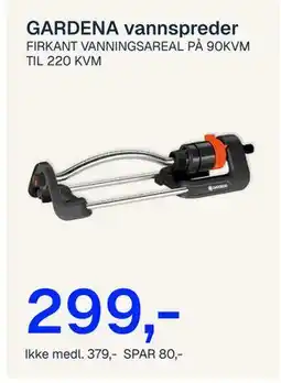 Jernia GARDENA vannspreder tilbud