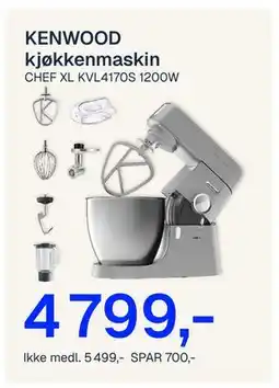 Jernia KENWOOD kjøkkenmaskin tilbud