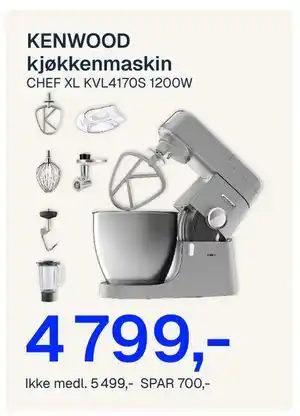 Jernia KENWOOD kjøkkenmaskin tilbud