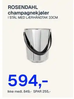 Jernia ROSENDAHL champagnekjøle tilbud