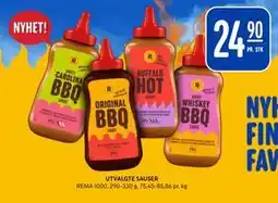 Rema 1000 UTVALGTE SAUSER tilbud