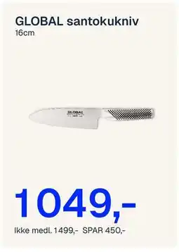 Jernia GLOBAL santokukniv tilbud