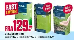 Europris GRESSFRØ 1 KG tilbud