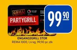 Rema 1000 ENGANGSGRILL STOR tilbud