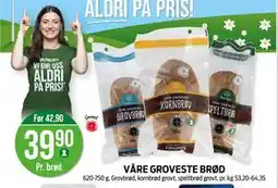 Kiwi VÅRE GROVESTE BRØD tilbud