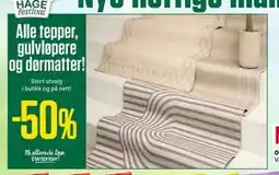 Europris Alle tepper, gulvløpere og dørmatter! tilbud