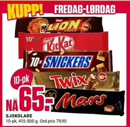 Europris SJOKOLADE tilbud