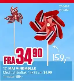 Europris 17. MAI VINDMØLLE tilbud