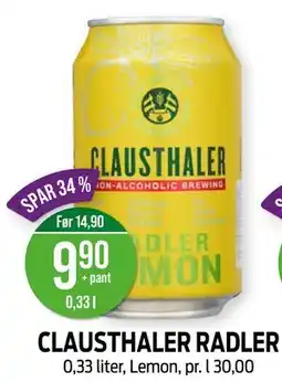 Kiwi CLAUSTHALER RADLER tilbud