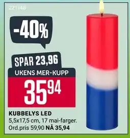 Europris KUBBELYS LED, App-pris tilbud