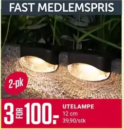 Europris UTELAMPE, Medlemspris tilbud
