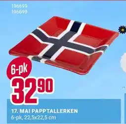 Europris 17. MAI PAPPTALLERKEN tilbud