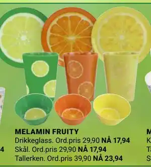 Europris MELAMIN FRUITY tilbud