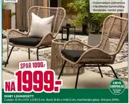 Europris ISHØY LOUNGESETT tilbud
