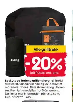 Rusta Alle grilltrekk tilbud