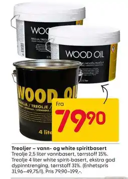 Rusta Treoljer – vann- og white spiritbasert tilbud