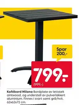Rusta Kafébord Milano tilbud