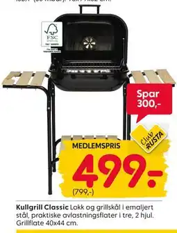 Rusta Kullgrill Classic, Medlemspris tilbud