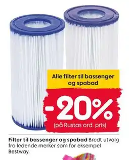 Rusta Filter til bassenger og spabad tilbud