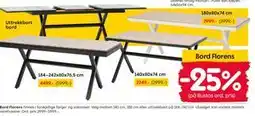 Rusta Bord Florens tilbud