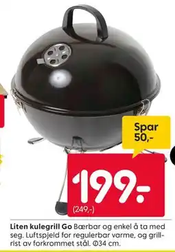Rusta Liten kulegrill Go tilbud