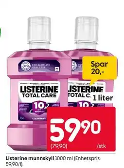 Rusta Listerine munnskyll tilbud