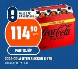 Coop Obs COCA-COLA UTEN SUKKER 8 STK tilbud