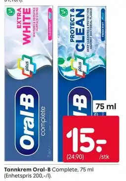 Rusta Tannkrem Oral-B tilbud