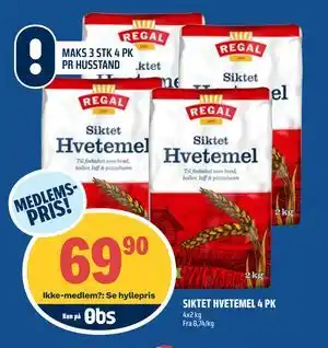 SIKTET HVETEMEL 4 PK, Medlemspris