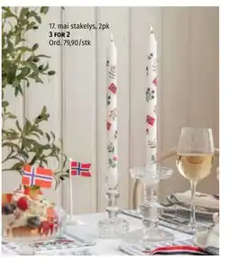 Nille 17. mai stakelys, 2pk tilbud