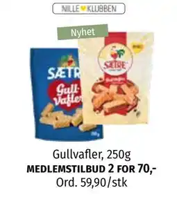 Nille Gullvafler, 250g, Medlemspris tilbud